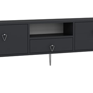 1306dropct-1 Tv Sehpasi ANTRASİT-GÜMÜŞ KULP