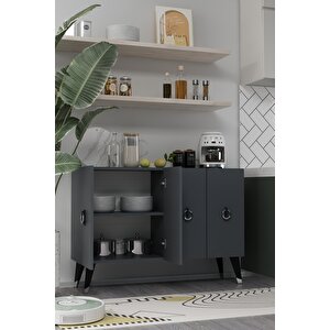 8184km-32ct Konsol,kahve Köşesi̇,ayakkabilik,ofi̇s Evrak Dolabi,mutfak Ki̇ler Dolabi,tv Üni̇tesi̇-ANTRASİT-SİYAH-GÜMÜŞ Antrasit Gümüş