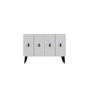 8184km-32ct Konsol,kahve Köşesi̇,ayakkabilik,ofi̇s Evrak Dolabi,mutfak Ki̇ler Dolabi,tv Üni̇tesi̇-BEYAZ-SİYAH-ALTIN