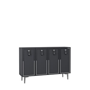 8186km-64ct Konsol,kahve Köşesi̇,ayakkabilik,ofi̇s Evrak Dolabi,mutfak Ki̇ler Dolabi,tv Üni̇tesi̇-ANTRASİT GÜMÜŞ