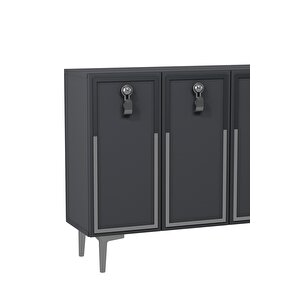 8186km-64ct Konsol,kahve Köşesi̇,ayakkabilik,ofi̇s Evrak Dolabi,mutfak Ki̇ler Dolabi,tv Üni̇tesi̇-ANTRASİT GÜMÜŞ