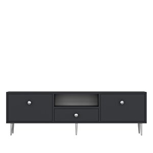 1307dropct-1 Tv Sehpasi ANTRASİT-GÜMÜŞ Antrasit Gümüş