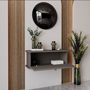 Lunaris Dresuar %100 Mdf Kapaklı Duvara Monte Gri