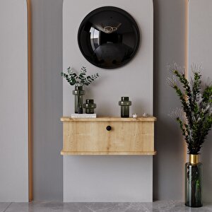 Lunaris Dresuar %100 Mdf Kapaklı Duvara Monte Safir Meşe