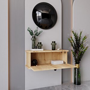 Lunaris Dresuar %100 Mdf Kapaklı Duvara Monte Safir Meşe
