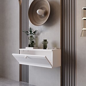 Melura Dresuar %100 Mdf Kapaklı Duvara Monte Beyaz
