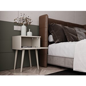 Melura Komodin  %100 Mdf Lake Boyalı Ahşap Ayak Kumtaşı