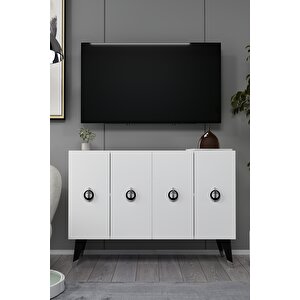 8183km-64ct Konsol,kahve Köşesi̇,ayakkabilik,ofi̇s Evrak Dolabi,mutfak Ki̇ler Dolabi,tv Üni̇tesi̇-BEYAZ-GÜMÜŞ-SİYAH