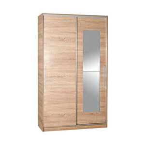 Elit Plus Aynalı Sürgülü Gardırop-sonoma 120x207x52 Cm (gxyxd)