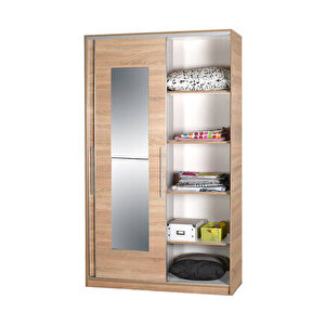 Elit Plus Aynalı Sürgülü Gardırop-sonoma 120x207x52 Cm (gxyxd)