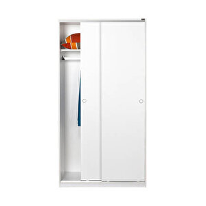 Sürgülü 5 Raflı Gardırop-mat Beyaz 94x182x52 Cm (gxyxd)