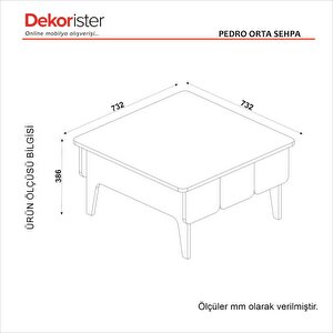 Pedro Orta Sehpa Antrasit - Rota