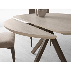 Nova Polo Yuvarlak Açılır Mutfak Masa Sandalye Takımı 70x120cm