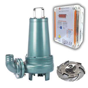 Varan Wqk 30-7-2.2qg Bıçaklı (koruma Panolu) Foseptik Dalgıç Pompa 3 Hp / 2.2 Kw, Trifaze 380 V