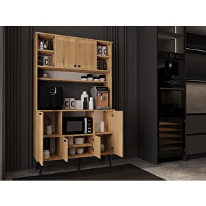 Melura Kahve Köşesi 120 Cm %100 Mdf Çok Amaçlı Dolap Safir Meşe