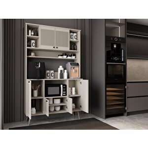 Melura Kahve Köşesi 120 Cm %100 Mdf Çok Amaçlı Dolap Kumtaşı