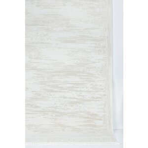 Distressed Pattern Eskitme Pamuk Tabanlı Salon - Oturma Odası  Krem Renk Halı 160x230 cm