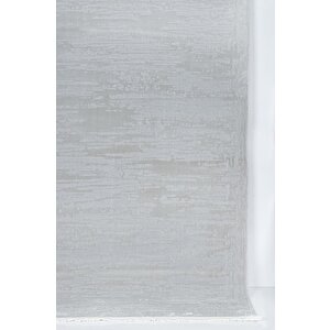 Distressed Pattern Eskitme Tasarımlı Pamuk Tabanlı Salon - Oturma Odası  Gri Renk Halı 160x230 cm