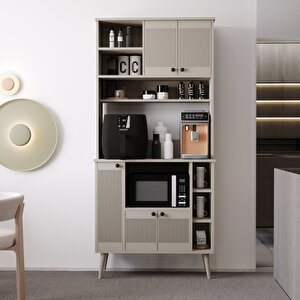 Melura Kahve Köşesi 90 Cm %100 Mdf Çok Amaçlı Dolap Kumtaşı