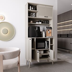 Melura Kahve Köşesi 90 Cm %100 Mdf Çok Amaçlı Dolap Kumtaşı