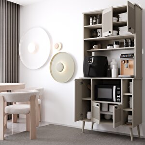 Melura Kahve Köşesi 90 Cm %100 Mdf Çok Amaçlı Dolap Kumtaşı