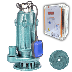 Varan Wqd 5-15-0.75f Açık Çarklı Koruma Panolu Foseptik Dalgıç Pompa 1 Hp/ 0.75 Kw, Monofaze 220 V