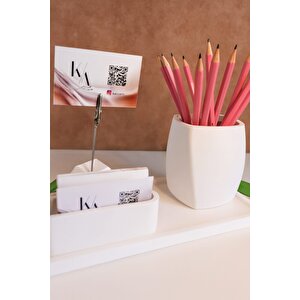 Beton Ofis Seti Masa Üstü Organizer