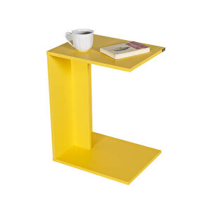 Çok Amaçlı Tekerlekli C Koltuk Sehpası-sarı 35x62x45 Cm (gxyxd)
