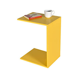 Çok Amaçlı Tekerlekli C Koltuk Sehpası-sarı 35x62x45 Cm (gxyxd)