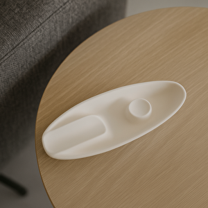 El Yapımı Beton Puro Küllüğü – Oval Modern Tasarım