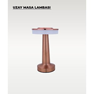 Rose Uzay Masa Lambası - Dokunmatik - 3 Renk Işık