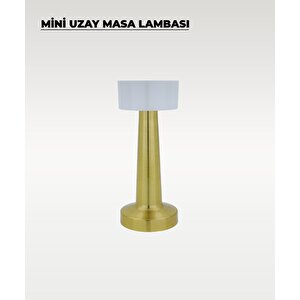Gold Mini Uzay Masa Lambası - Dokunmatik - 3 Renk Işık