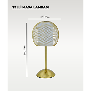Gold Telli Masa Lambası - Dokunmatik - 3 Renk Işık
