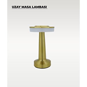 Gold Uzay Masa Lambası - Dokunmatik - 3 Renk Işık