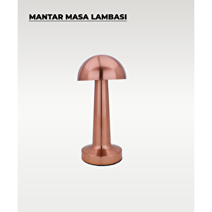 Rose Mantar Masa Lambası - Dokunmatik - 3 Renk Işık