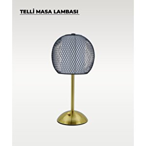 Siyah Telli Masa Lambası - Dokunmatik - 3 Renk Işık
