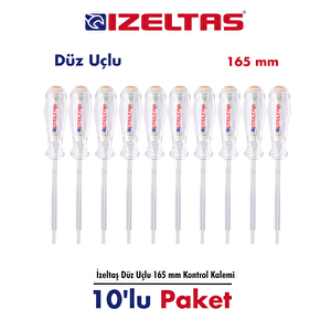 İzeltaş Master Kontrol Kalemi Düz Uçlu 165 Mm X 10 Adet
