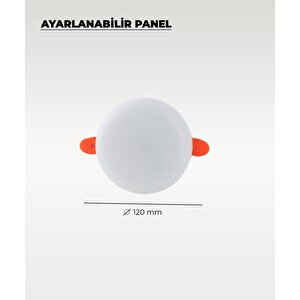 9w Sıva Altı Ayarlanabilir Led Panel Armatür Beyaz Işık - 2 Adet