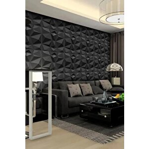 50cm X 50cm 1 Adet 3d Abs Malzeme Pvc Dayanıklı Duvar Paneli Silinebilir Geometrik Model Panel