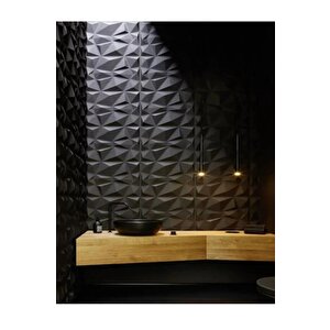 50cm X 50cm 1 Adet 3d Abs Malzeme Pvc Dayanıklı Duvar Paneli Silinebilir Geometrik Model Panel