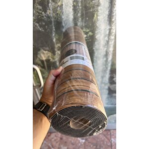 60cmx250cm 1 Adet Kahverengi 3d Yapışkanlı Sxp Akustik Lambiri Desenli Duvar Paneli Kağıdı 3115-1