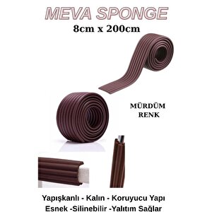8cmx200cm 1 Adet Yapışkanlı Meva Mürdüm Lambiri Model Çıta Süpürgelik Tablo Tavan Koruyucu Kenar
