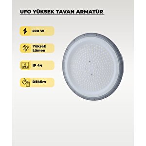 Yüksek Tavan Ufo Armatür 200w - 6500k Beyaz Işık