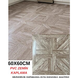 60cmx60cm Versay Model Desenli Pvc-lvt Yapışkanlı Yer Kaplama Paneli Kauçuklu Floor Banyo Wc S711p