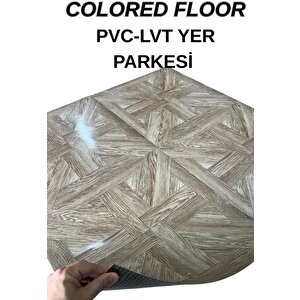 60cmx60cm Versay Model Desenli Pvc-lvt Yapışkanlı Yer Kaplama Paneli Kauçuklu Floor Banyo Wc S711p