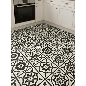 30cmx30cm 10 Adet Yapışkanlı Osmanlı Çini Floor Pvc Panel  Zemin Kaplama Paneli Arkası Kauçuklu 2124