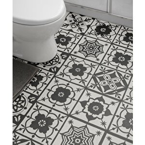 30cmx30cm 10 Adet Yapışkanlı Osmanlı Çini Floor Pvc Panel  Zemin Kaplama Paneli Arkası Kauçuklu 2124