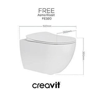 Free Asma Klozet (fe320.00) + Duck Tp Yavaş Kapanan Kapak 2'li Set