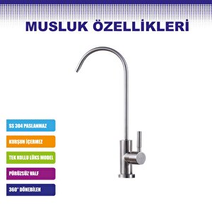 Overwater Savora 14 Aşamalı 8 Lt. Çelik Tanklı Kapalı Kasa Pompasız Su Arıtma Cihazı Özel Sarım Membran Filtre