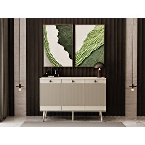Melura Konsol 120 Cm %100 Mdf Lake Ahşap Ayaklı Kumtaşı
